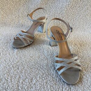 American Glamour by Badgley Mischka - silver Xandra high heeled sandals